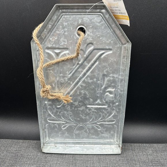 Ashland Rustic Letter "N" Monogram Initial Letter 12” Hanging Metal Wall Decor - Picture 4 of 10